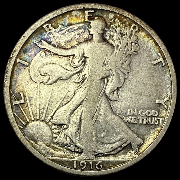 1916 Walking Liberty Half Dollar LIGHTLY CIRCULATED