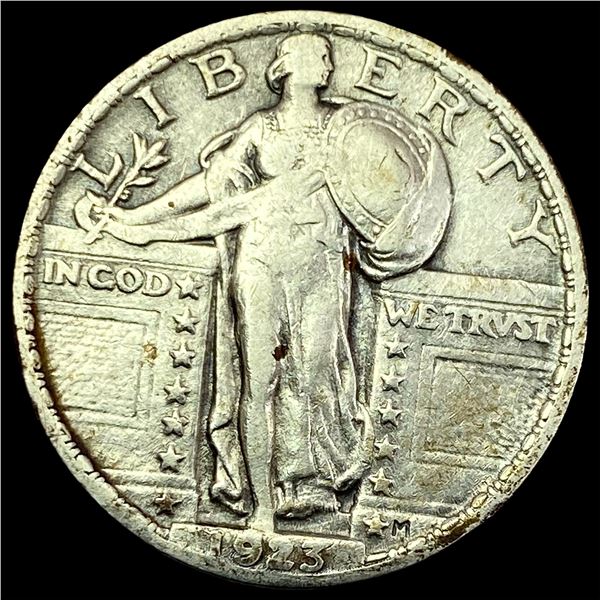 1923 Silver Standing Liberty Quarter LIGHT CIRC