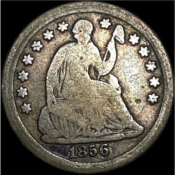 1856 Seated Liberty Half Dime NICELY CIRCULATED
