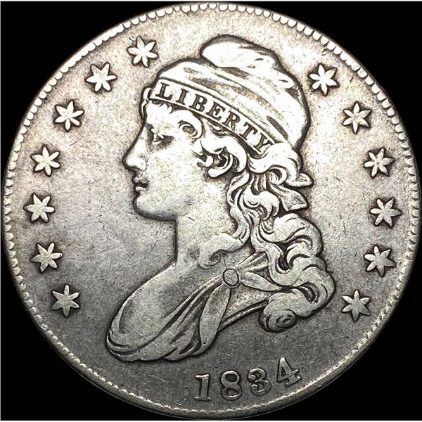 1834 Silver Capped Bust Half Dollar NEARLY UNCIRCULATED