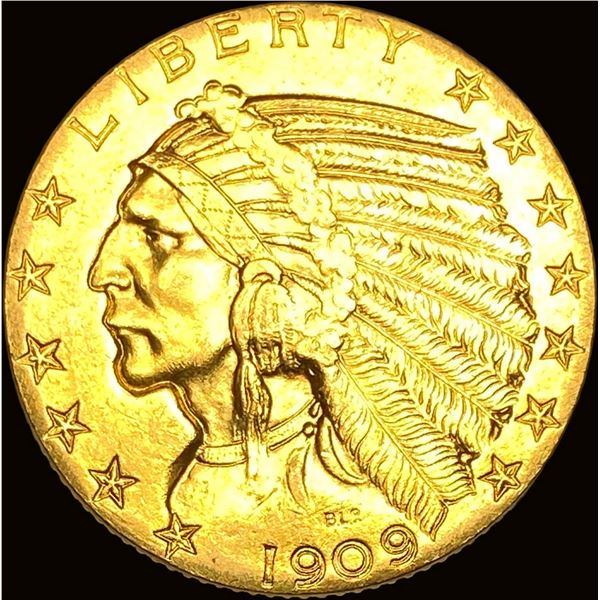 1909 Indian Head $5 Gold Half Eagle UNCIRCULATED