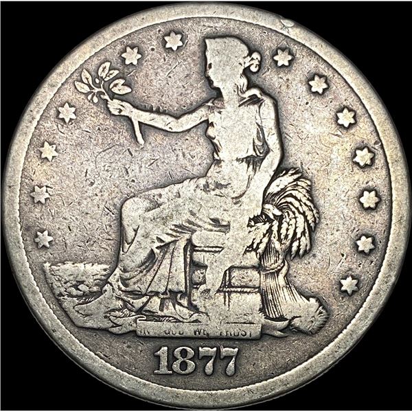 1877-S Silver Trade Dollar NICELY CIRCULATED