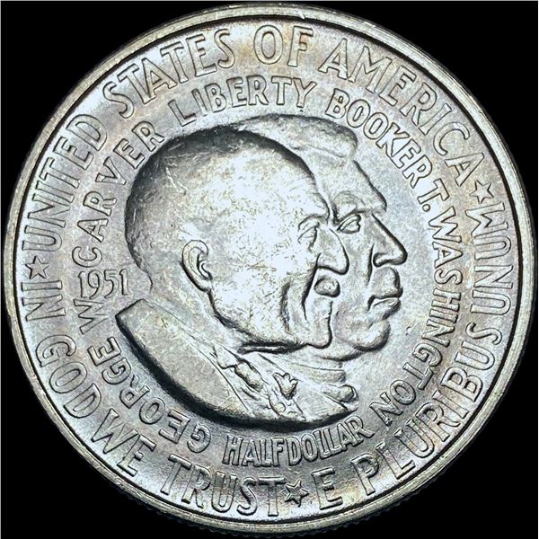 1951-S Silver Half Dollar Booker T. Washington/George Washington Carver CHOICE BU