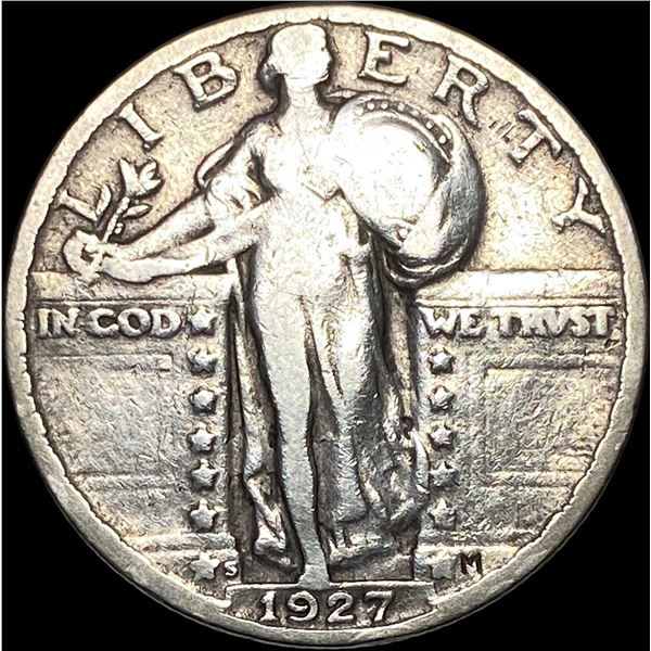 1927-S Silver Standing Liberty Quarter LIGHTLY CIRCULATED