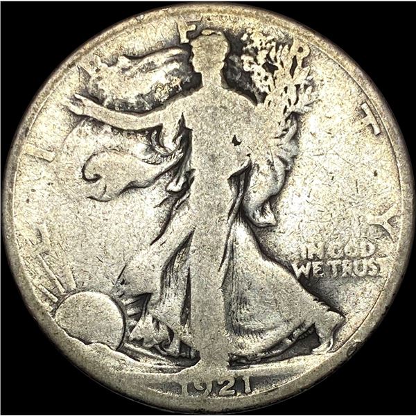1921-D Silver Walking Liberty Half Dollar NICELY CIRCULATED