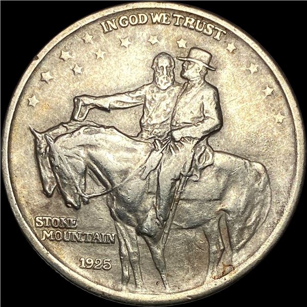 1925 Silver Half Dollar Stone Mountain NEARLY UNCIRCULATED