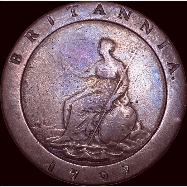1797 Copper Cartwheel Twopence HIGH GRADE