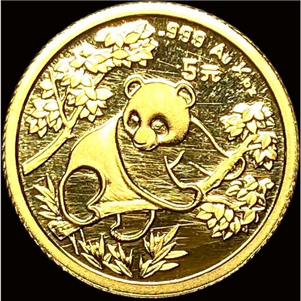 1992 China 1/20 oz Gold Panda 5 Yuan GEM PROOF