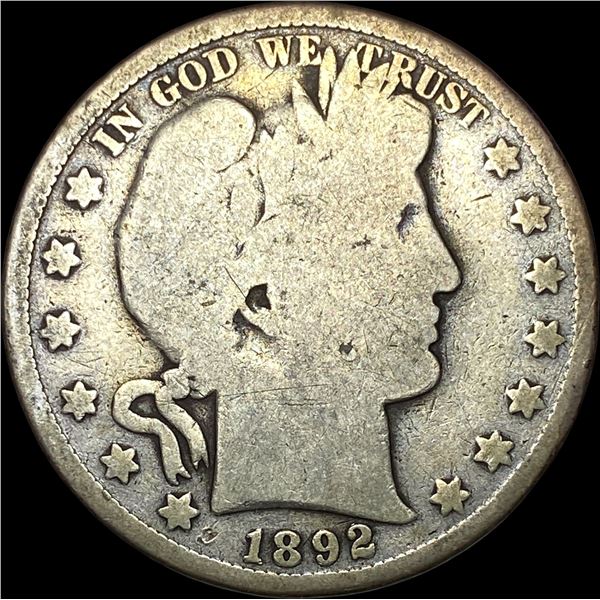 1892-S Silver Half Dollar NICELY CIRCULATED