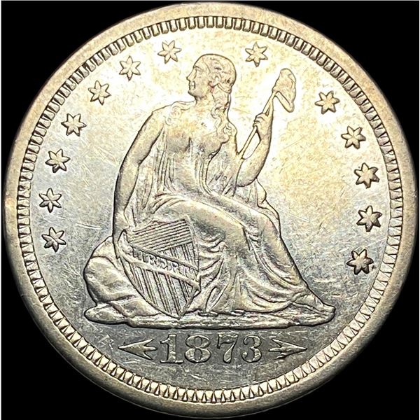 1873 Arrows Seated Liberty Quarter CLOSELY UNCIRCULATED