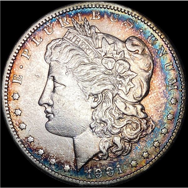 1901-S Toned Silver Morgan Dollar CLOSELY UNCIRCULATED