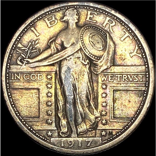 1917-S Silver Standing Liberty Quarter NEARLY UNCIRCULATED