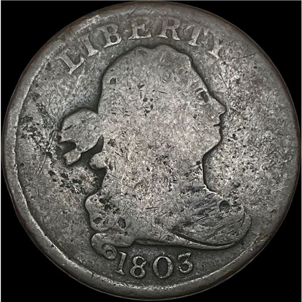 1803 Draped Bust Half Cent NICELY CIRCULATED