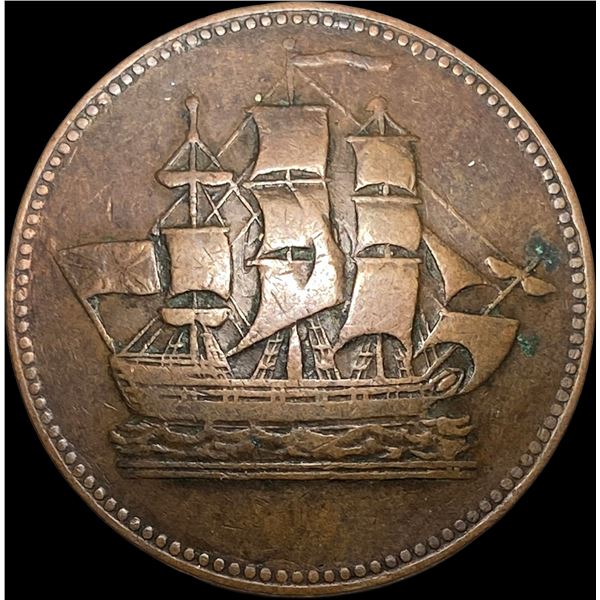 This is a 1837 Canadian Half Penny Token. HIGH GRADE
