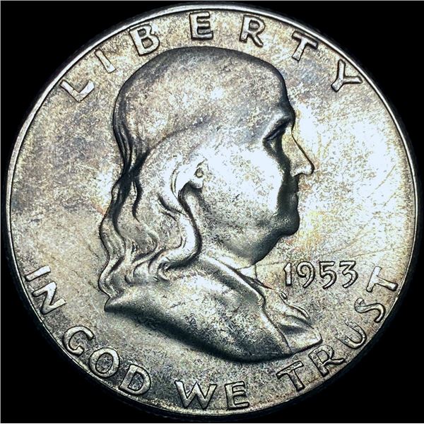 1953-S Silver Half Dollar Franklin CHOICE BU