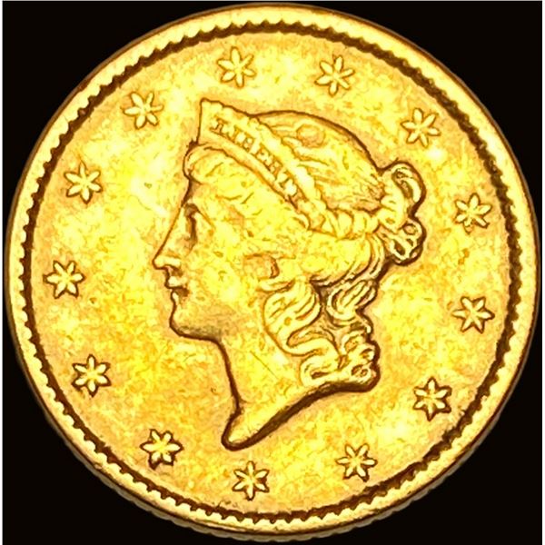1850-C Gold $1 Liberty Head LIGHTLY CIRCULATED