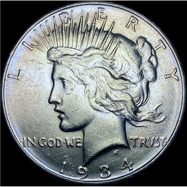 1934-D Silver Peace Dollar CHOICE AU