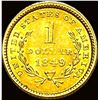 Image 2 : 1849 Gold $1 Type 1 CHOICE AU