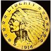 Image 1 : 1914 Indian Head Gold $2.5 Quarter Eagle NICELY CIRCULATED