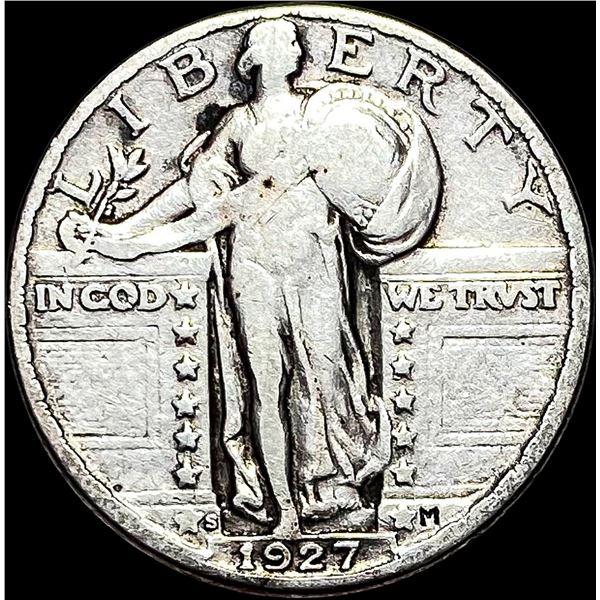 1927-S Silver Standing Liberty Quarter LIGHTLY CIRCULATED