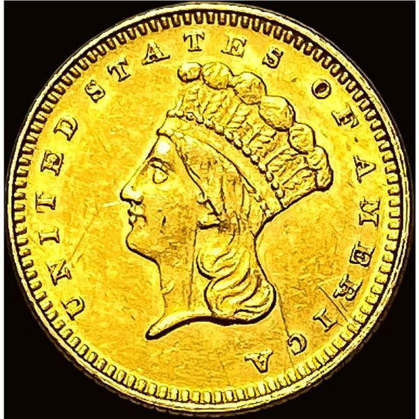 1873 Gold $1 Indian Head CLOSELY UNCIRCULATED