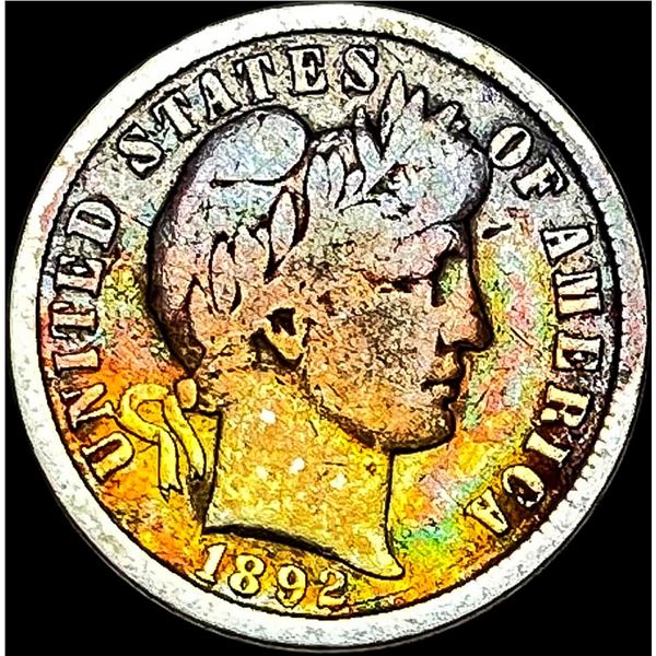 1892-S Silver Barber Dime NICELY CIRCULATED