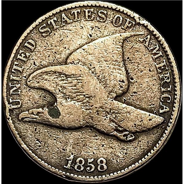 1858 Copper-Nickel Flying Eagle Cent NICELY CIRCULATED