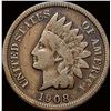Image 1 : 1908-S Indian Head Cent NICELY CIRCULATED