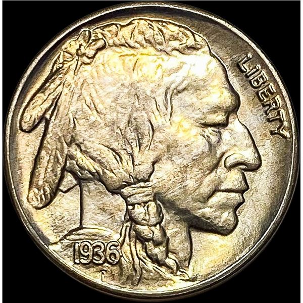 1936-S Nickel Five Cents Buffalo CHOICE BU