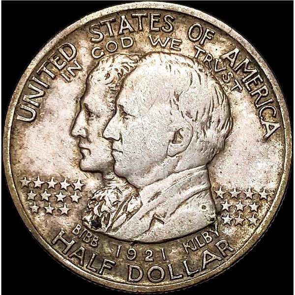 1921 Silver Half Dollar Alabama Centennial LIGHTLY CIRCULATED