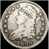 Image 1 : 1809 Silver Half Dollar (Capped Bust) LIGHTLY CIRCULATED
