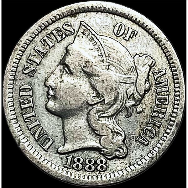 1888 Nickel Three-Cent Piece CLOSELY UNCIRCULATED