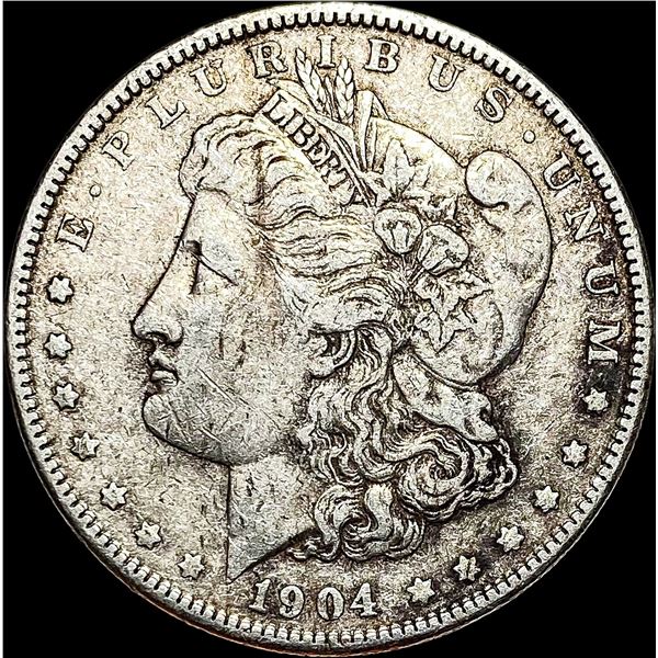 1904 Silver Morgan Dollar NEARLY UNCIRCULATED
