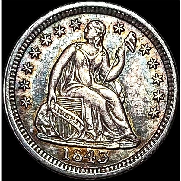 1843 Seated Liberty Silver Half Dime HIGH GRADE
