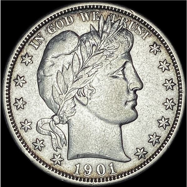 1901 Barber Half Dollar  CLOSELY UNCIRCULATED