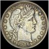 Image 1 : 1906 Silver Barber Quarter   CLOSELY UNCIRCULATED