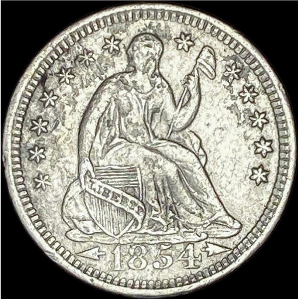 1854 Arrows Seated Liberty Half Dime  CLOSELY UNCIRCULATED
