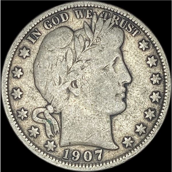 1907 Barber Half Dollar   NICELY CIRCULATED