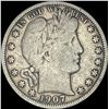 Image 1 : 1907 Barber Half Dollar   NICELY CIRCULATED