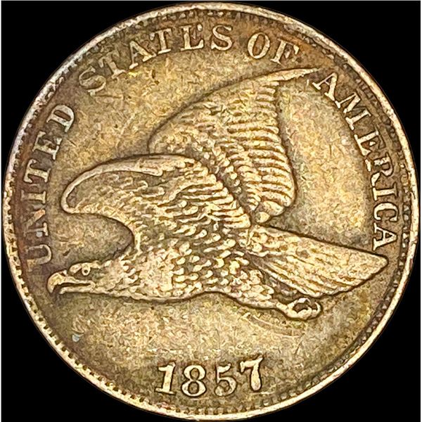 1857 Flying Eagle Cent   NEARLY UNCIRCULATED