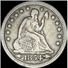 Image 1 : 1854 Arrows Seated Liberty Silver Quarter   LIGHTLY CIRCULATED