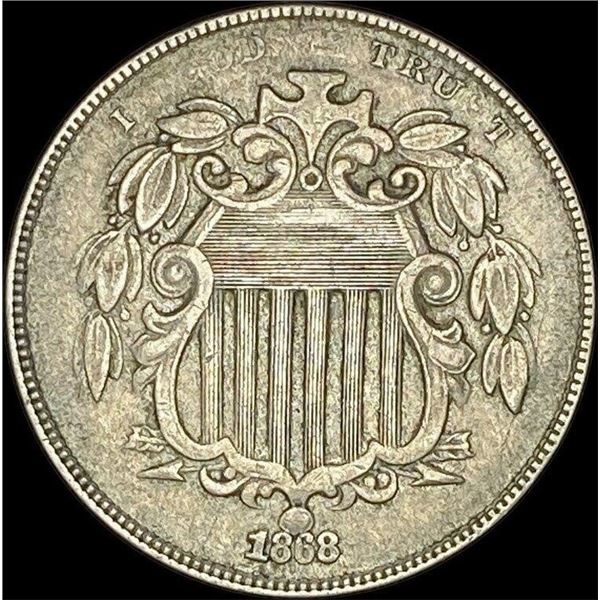 1868 Shield Nickel NEARLY UNCIRCULATED