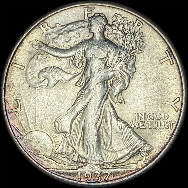 1937-D Silver Half Dollar Walking Liberty  UNCIRCULATED