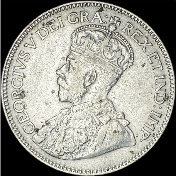 1933 Canada Silver 25 Cents   NEARLY UNCIRCULATED