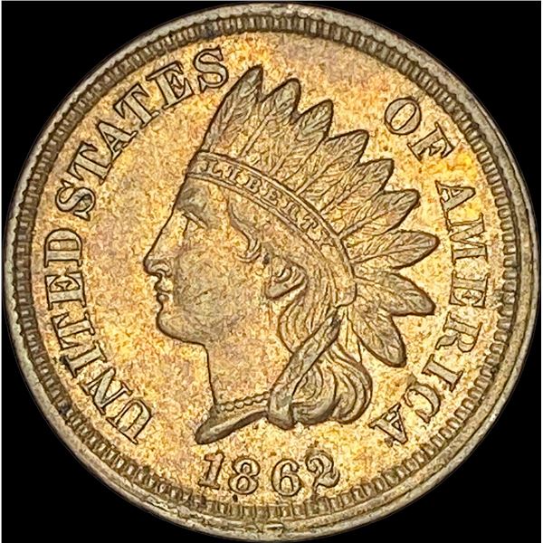 1862 Copper-Nickel Indian Head Cent   CHOICE AU