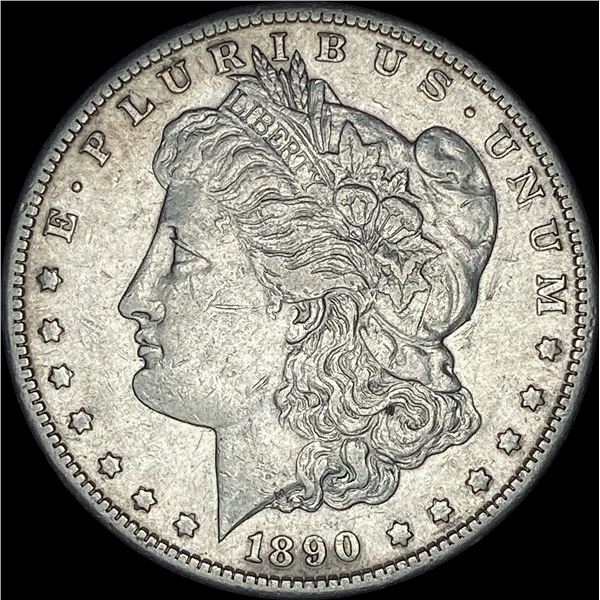 1890-S Silver Morgan Dollar   NEARLY UNCIRCULATED