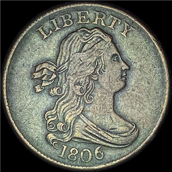 1806 Copper Half Cent  NEARLY UNCIRCULATED
