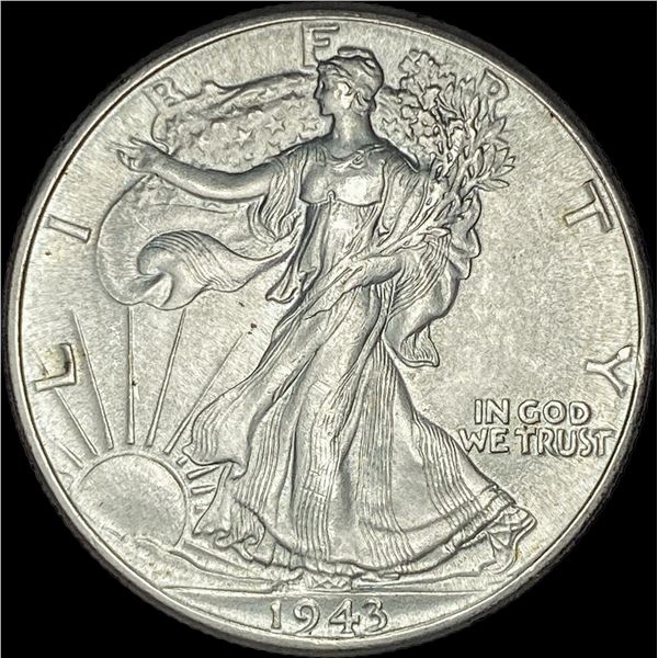 1943 Silver Half Dollar (Walking Liberty)  CHOICE BU
