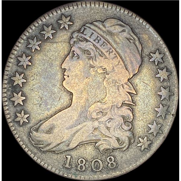 1808 Capped Bust Half Dollar  LIGHTLY CIRCULATED