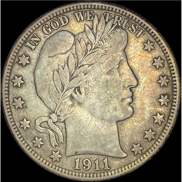 1911-D Silver Barber Half Dollar   LIGHTLY CIRCULATED